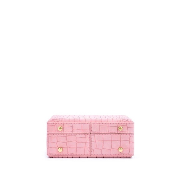 Brandon Blackwood Kendrick Trunk- Pink Croc Embossed Suede - Picture 6 of 6